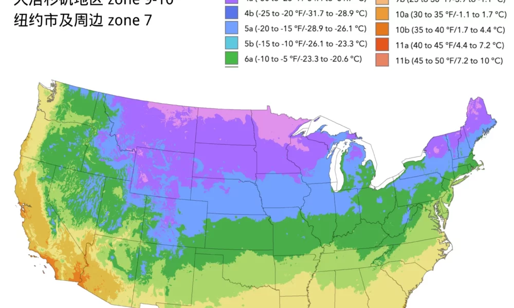 美国种植区划分