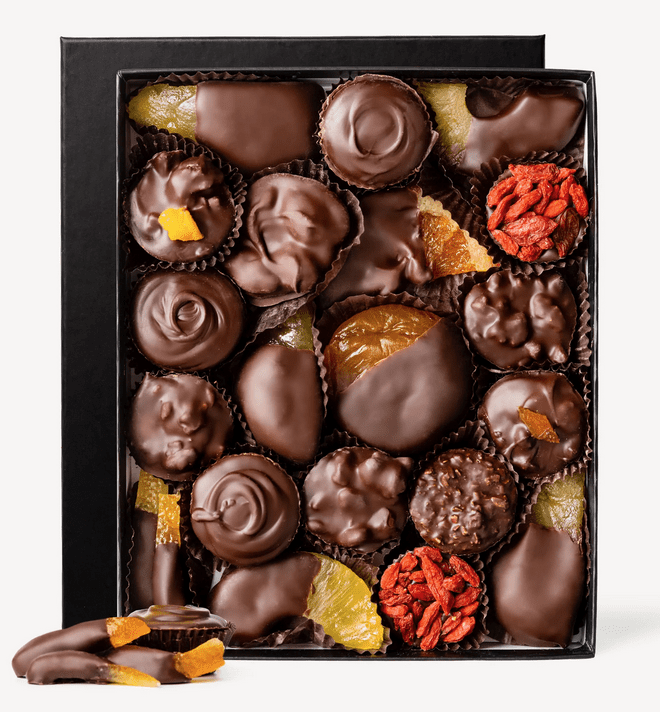 Vegan Dark Chocolate Gourmet Chocolates Assortment Gift Box 