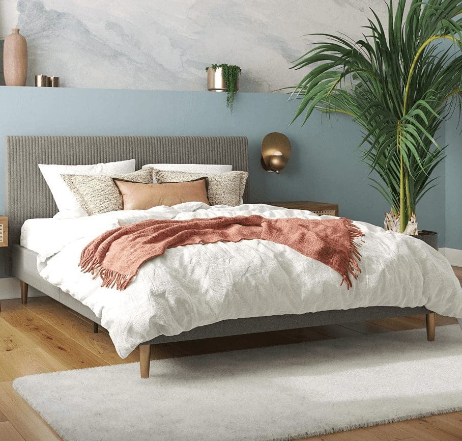 Mr. Kate Daphne软垫床头板和现代平台框架床