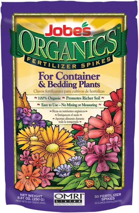 盆栽复合有机肥料钉50个 Jobes Organics Fertilizer Spikes（3-5-6）