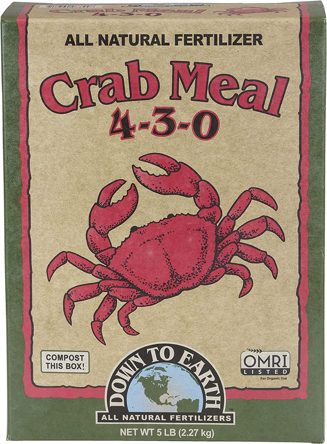 蟹粉肥 Down to Earth Organic Crab Meal （4-3-0）