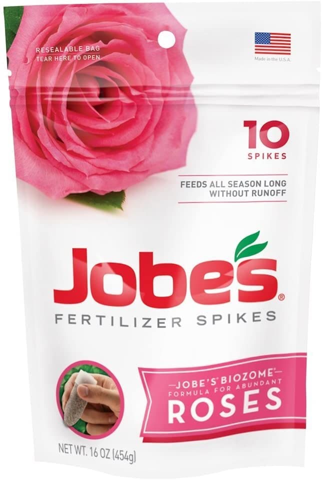 Jobe’s, 04102, Fertilizer Spikes, Rose, Includes 10 Spikes, 16 ounces, Brown