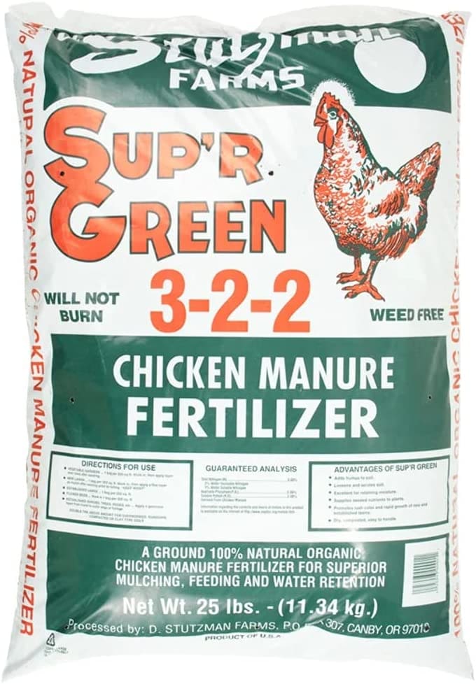 Stutzman Farms Sup'R Green Organic Chicken Manure (Composted) (25 lb)