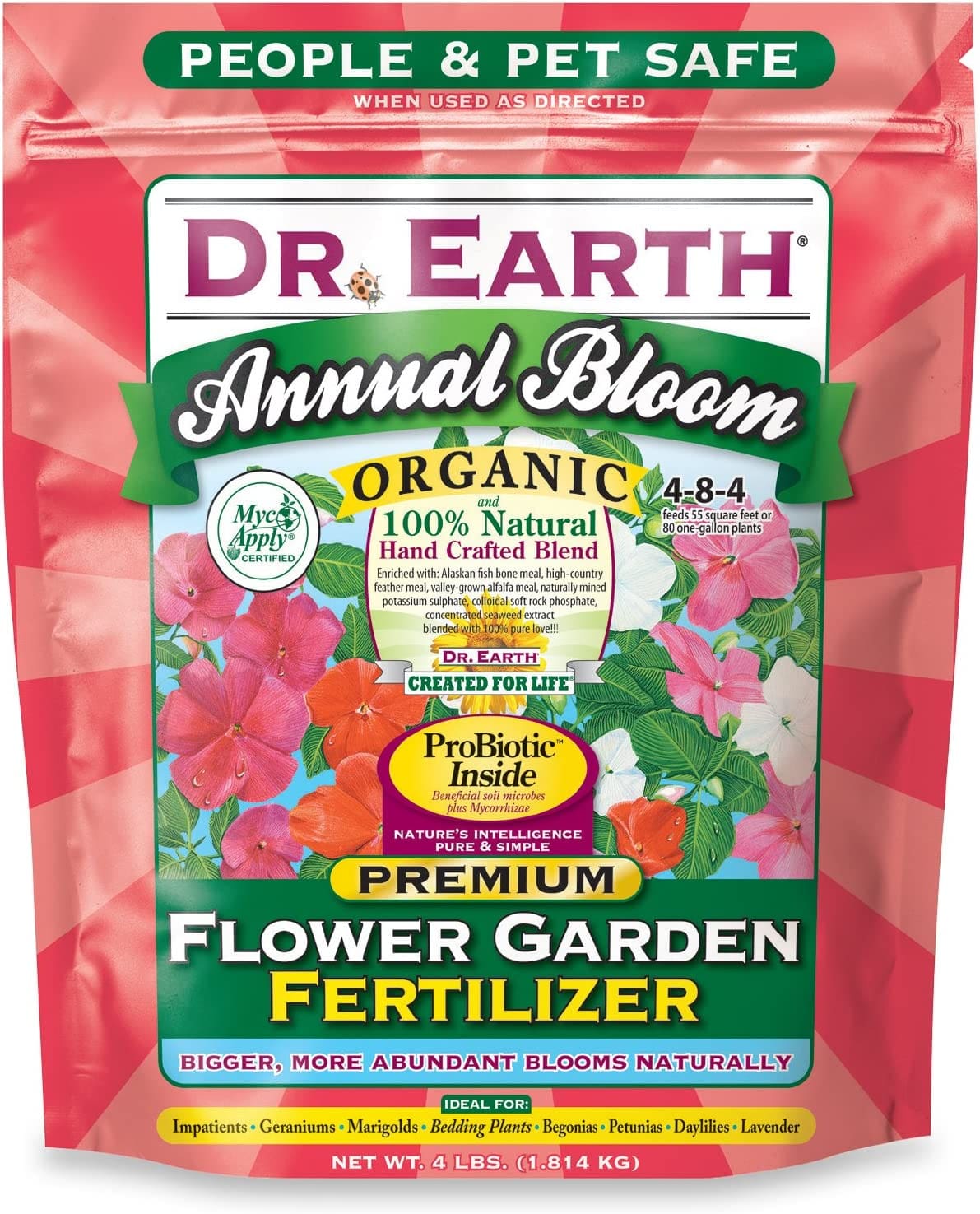 花园有机肥 Dr. Earth Organic Flower Garden Fertilizer (4-8-4)