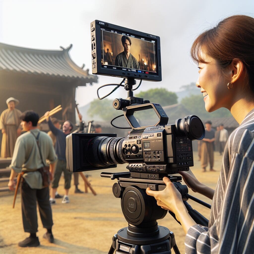 Panasonic AG-CX350 4K Camcorder in a filming scenario