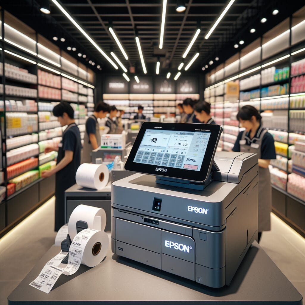 Epson TM-m30II-H Hybrid Printer in retail store scenario