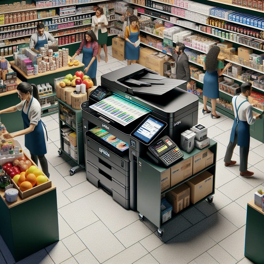 Epson TM-U675 Multifunction Printer in a retail and banking environment